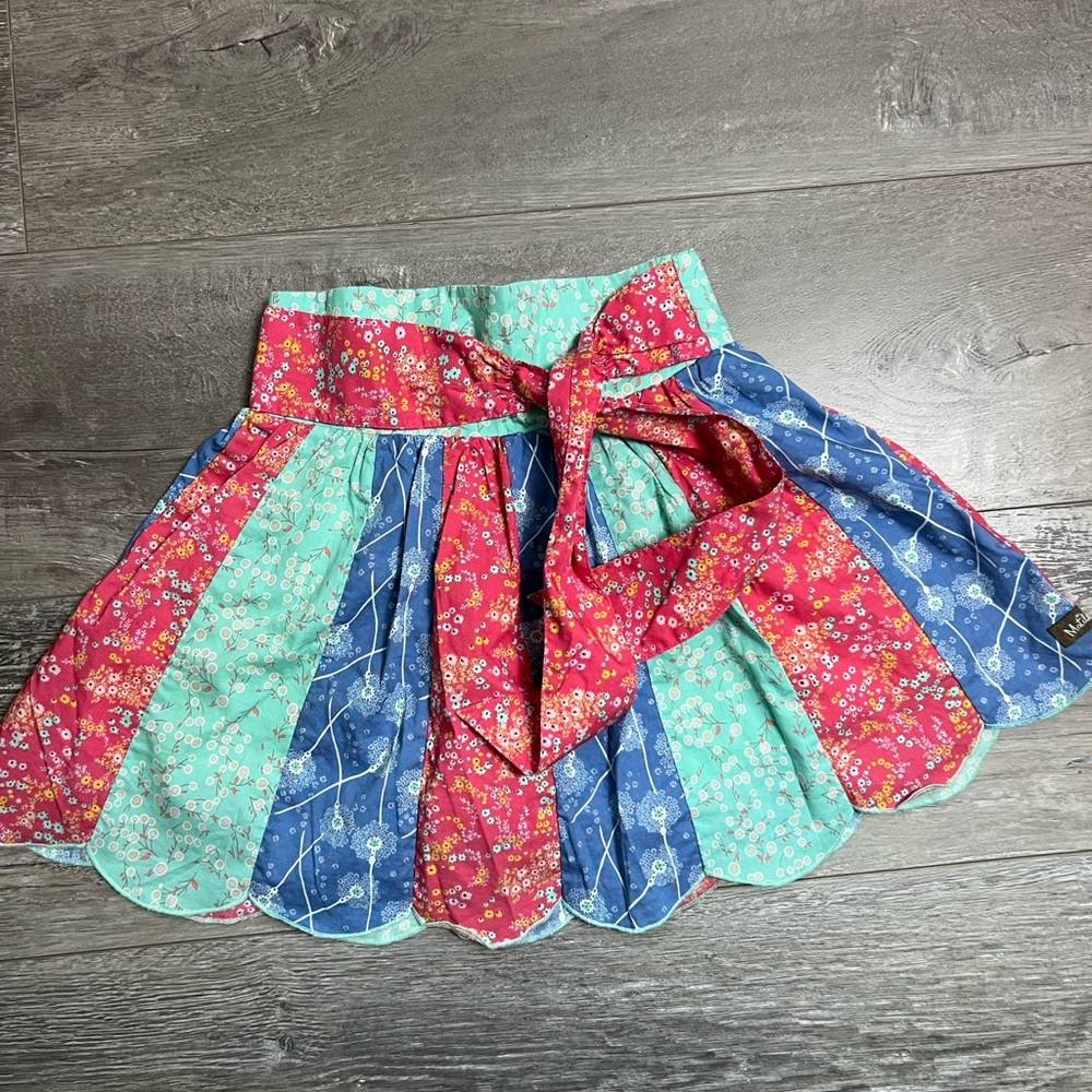 Matilda Jane Girls Multi-color Full Skirt with Scalloped Edge Size 4